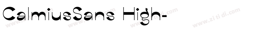 CalmiusSans High字体转换